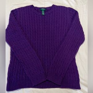 Ralph Lauren Rich Purple Knit Sweater